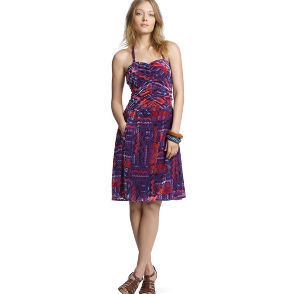 Tucker for Target Velvet Burnout Halter Dress